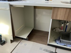京都キッチン取付け隊　ビルトイン食洗機の後付け新設　施工前